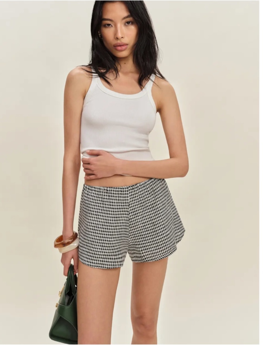 Reformation Tiffie Linen Short Black - Size XS
